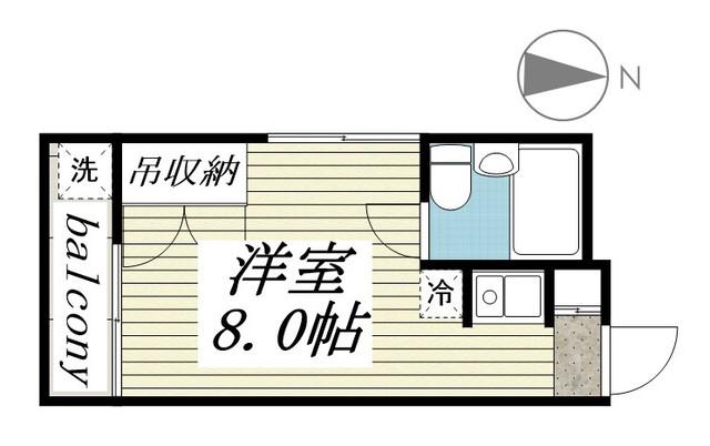 コーポ神田(ワンルーム/3階)の間取り写真