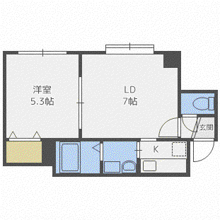 RITZ 2・2(1LDK/2階)の間取り写真