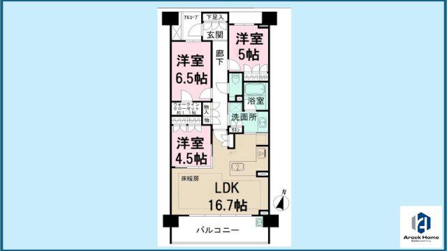 ザ・パークハウス東山レジデンス(3LDK/1階)の間取り写真