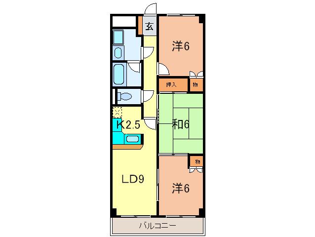 ルグラン芦屋打出小槌I(3LDK/1階)の間取り写真
