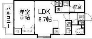 アーバンプラザ立町(1LDK/6階)の間取り写真