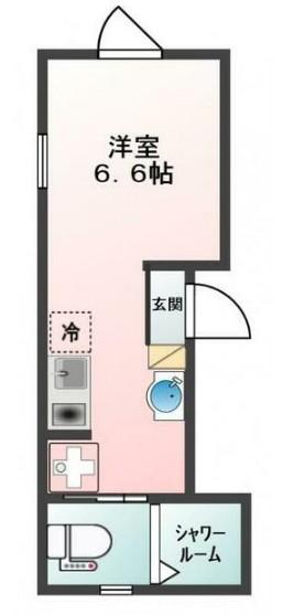 GLANZ大島イースト(ワンルーム/1階)の間取り写真
