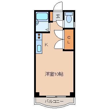 シャボンドール大工町(ワンルーム/3階)の間取り写真
