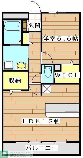 リビングゲートシティI(1LDK/3階)の間取り写真