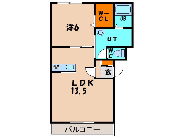 アンソレ・プレイスⅡ(1LDK/3階)の間取り写真
