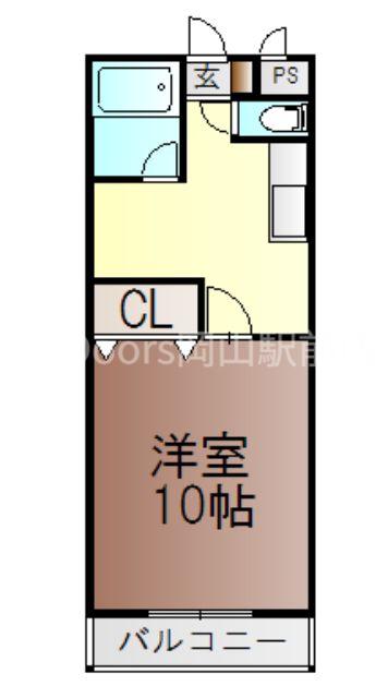 LUZ62(1K/1階)の間取り写真