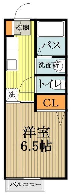エトワール(1K/1階)の間取り写真