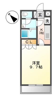 フェアリーコート(1K/1階)の間取り写真