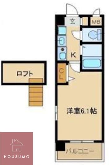 エステムコート新大阪Vソレックス(1K/11階)の間取り写真
