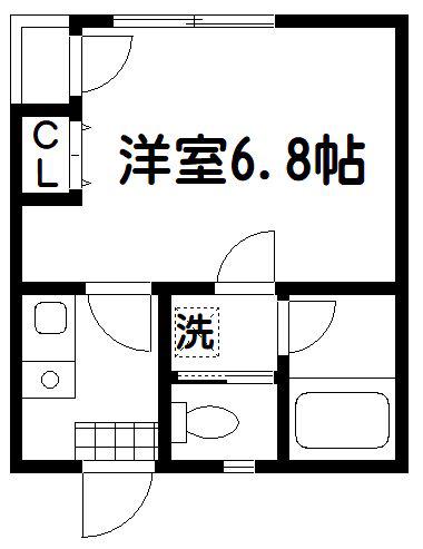 レジデンスフジタ(1K/3階)の間取り写真
