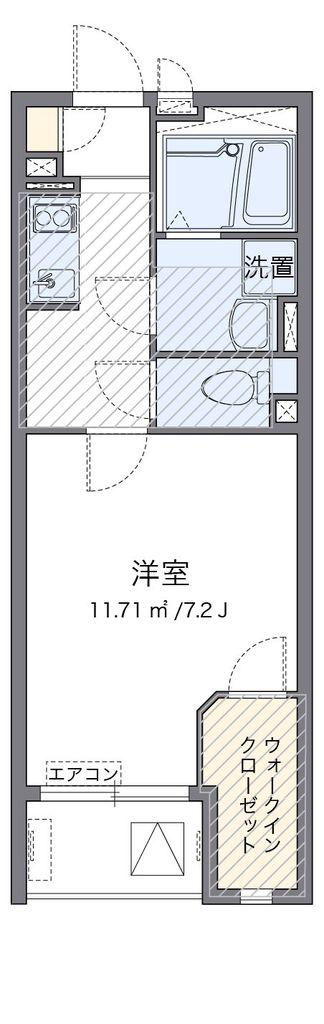 ミランダトーラス(1K/3階)の間取り写真