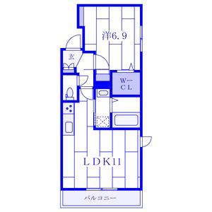 LICHT WIEN II(1LDK/2階)の間取り写真