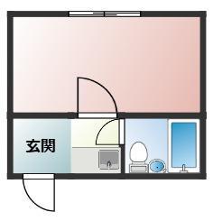 メゾンウィステリア(1K/2階)の間取り写真