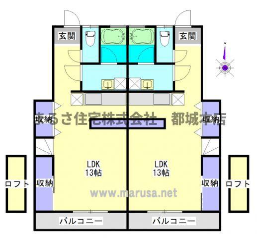 グランドウルス桜木II(ワンルーム/1階)の間取り写真