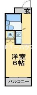 TOP西船橋第1(1K/2階)の間取り写真