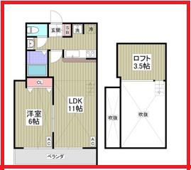 アウル堀切(1LDK/3階)の間取り写真