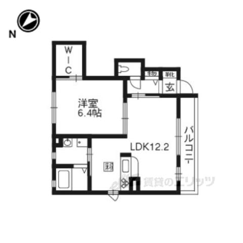 エトワール(1LDK/1階)の間取り写真