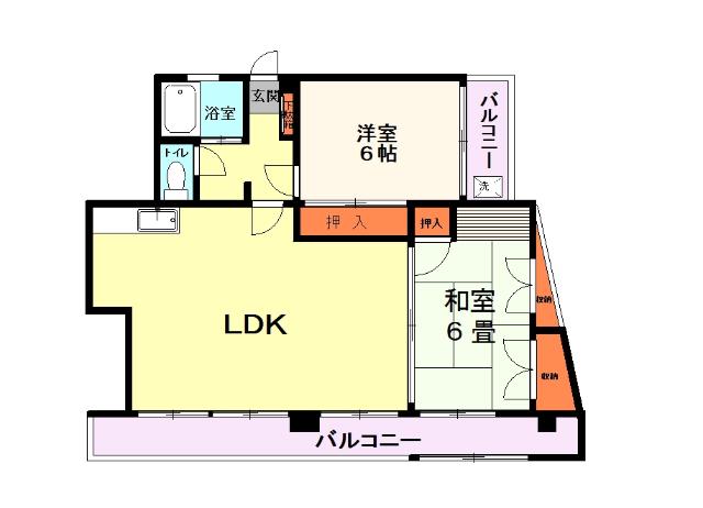 KINGDOM BLD(2LDK/2階)の間取り写真