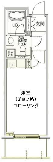 白金タワー(ワンルーム/6階)の間取り写真