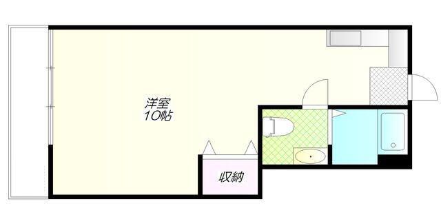 コーポ高輪(ワンルーム/7階)の間取り写真