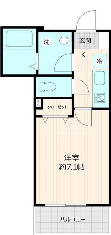 FICASA菖蒲園(1K/2階)の間取り写真