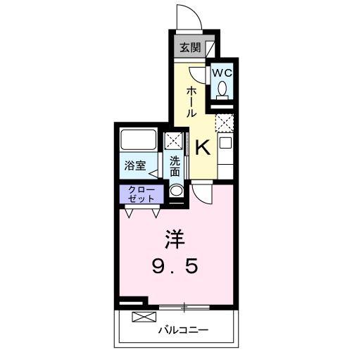 エスペランサ八日町(1K/7階)の間取り写真