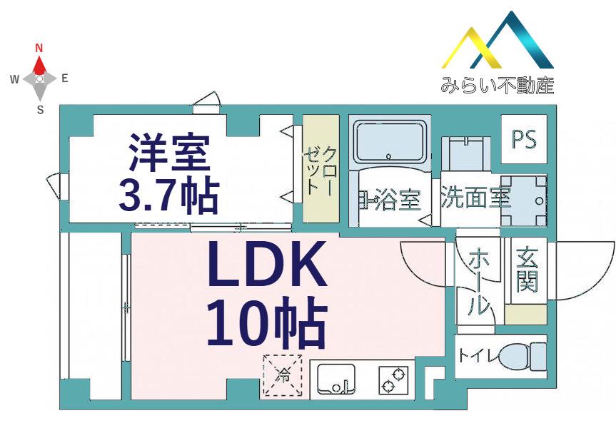 アベニールボナール(1LDK/1階)の間取り写真