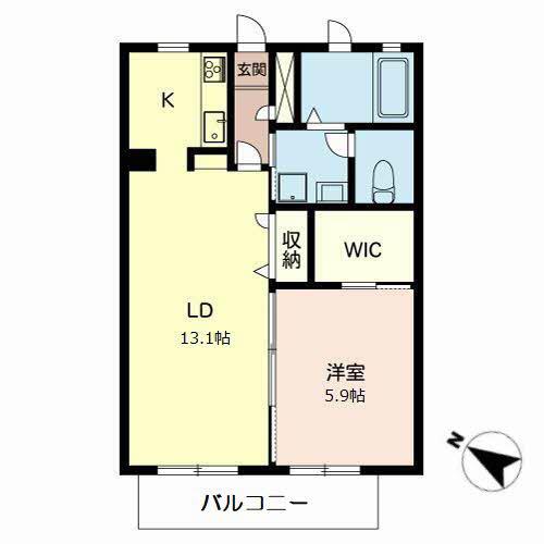 コート・ドール(1LDK/2階)の間取り写真