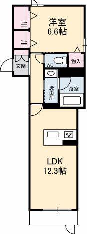 REVINCE(1LDK/1階)の間取り写真