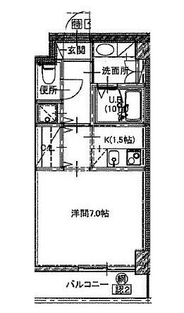 S-FORT八王子堀之内(1K/5階)の間取り写真