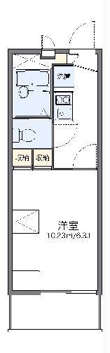 レオパレスボヌール(1K/2階)の間取り写真