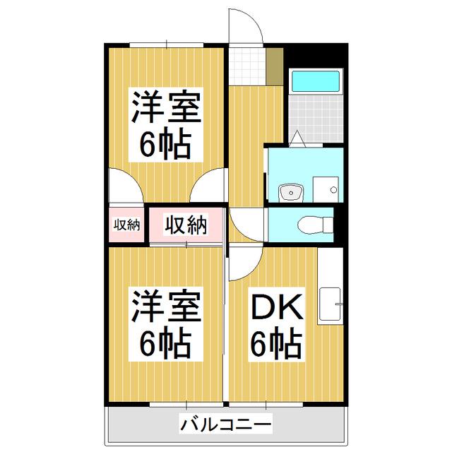 SURPLUSアルフ(2DK/2階)の間取り写真