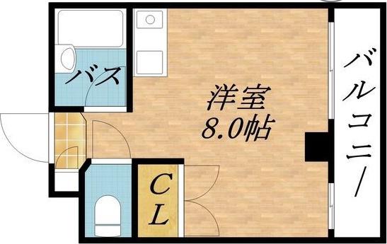 アベニール(ワンルーム/3階)の間取り写真