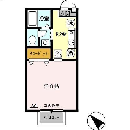 エトワール新瑞(1K/2階)の間取り写真