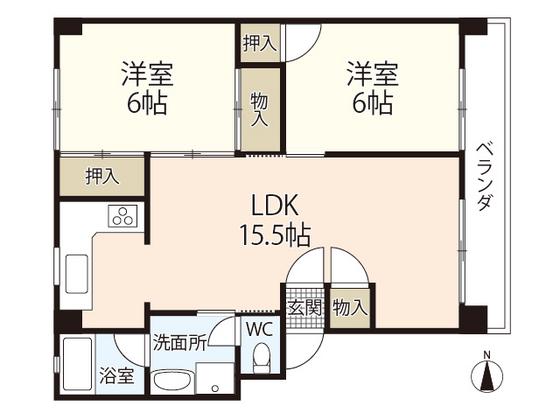 メゾン高崎(3LDK/2階)の間取り写真