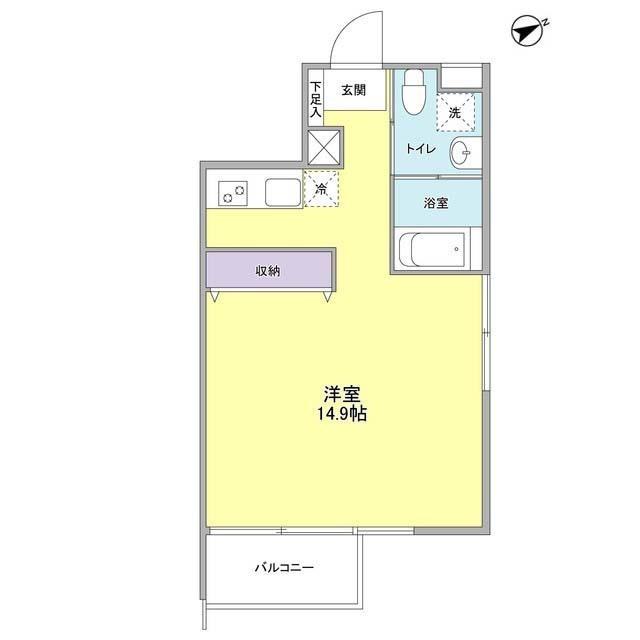 VERDE PATIO(ワンルーム/2階)の間取り写真