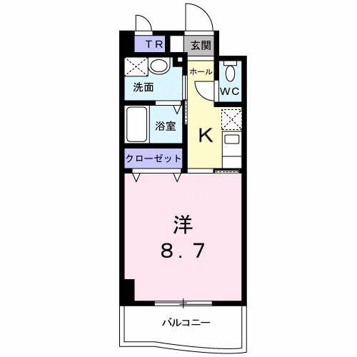 ドエル57(1K/4階)の間取り写真