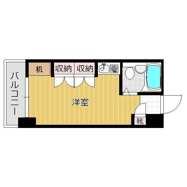 ニストン南町(ワンルーム/2階)の間取り写真