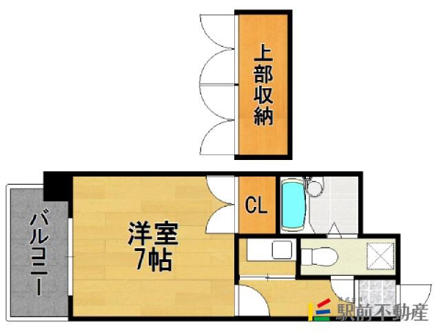 エステートモア博多グラン(1K/3階)の間取り写真