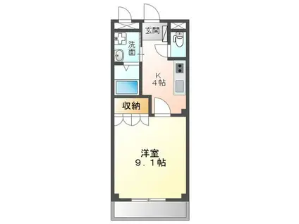 E-STAGE II(1K/2階)の間取り写真