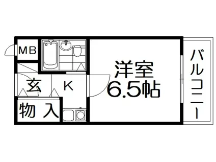 セジュールなにわ(1K/2階)の間取り写真