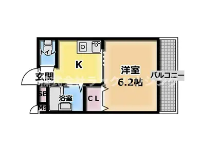 ウイスコM大和田(1K/3階)の間取り写真