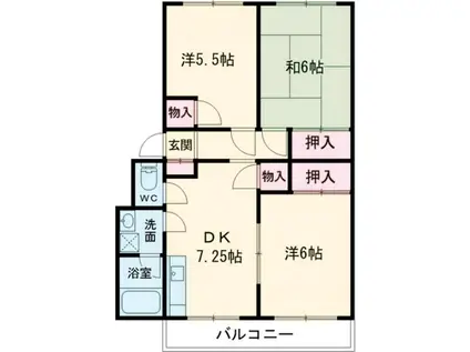 光洋マンション(3DK/3階)の間取り写真