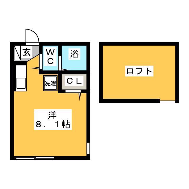 ドリームコート上星川(ワンルーム/2階)の間取り写真