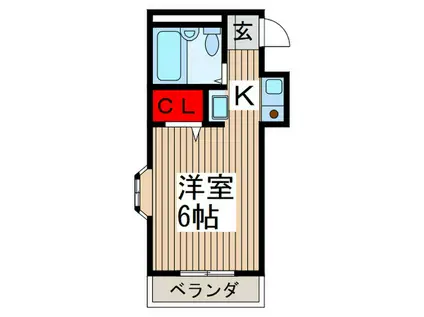 ウエルス本郷ハウス(1K/3階)の間取り写真