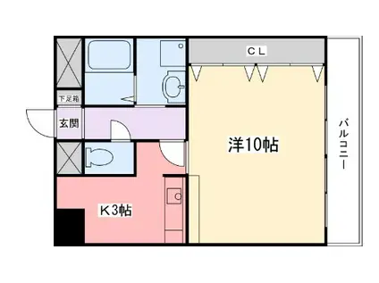 東今宿中村コーポI(1K/5階)の間取り写真