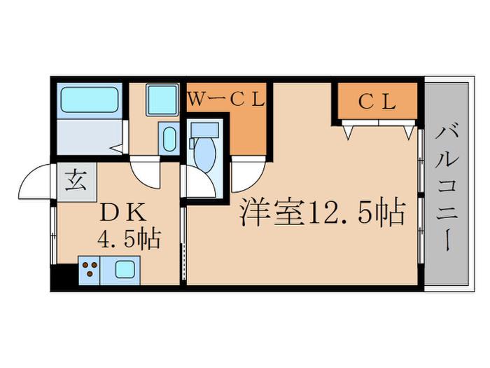 第二望月コーポ(1DK/3階)の間取り写真