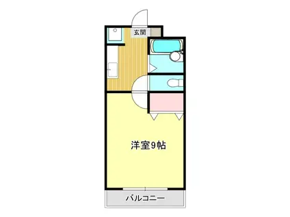 ベルファース(1K/2階)の間取り写真