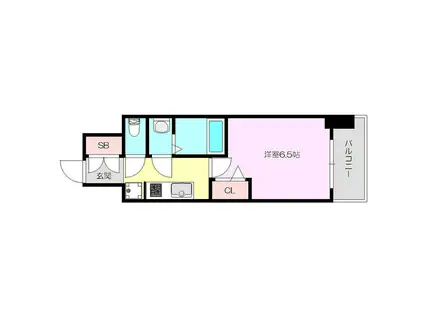 フォーリアライズ淡路ライツ(1K/4階)の間取り写真