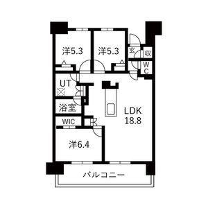 ポレスター一宮ステーションレジデンス(3LDK/10階)の間取り写真